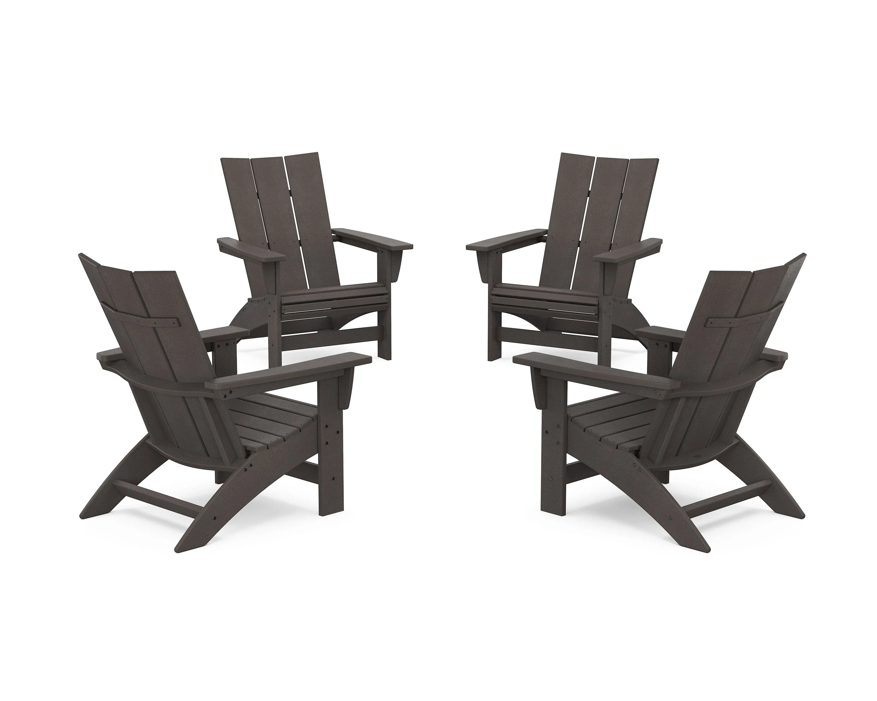 4-Piece Modern Grand Adirondack Chair Conversation Set
