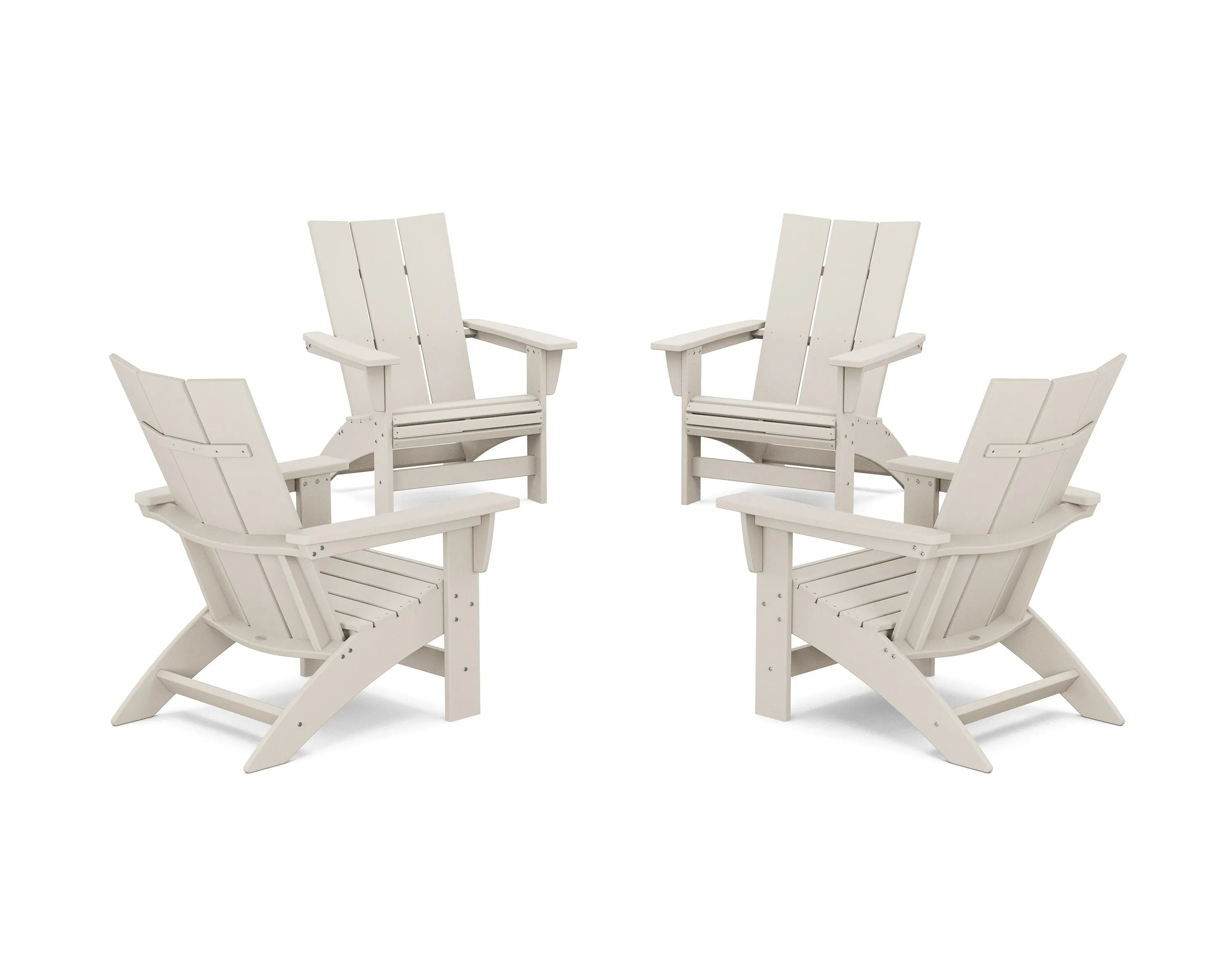 4-Piece Modern Grand Adirondack Chair Conversation Set