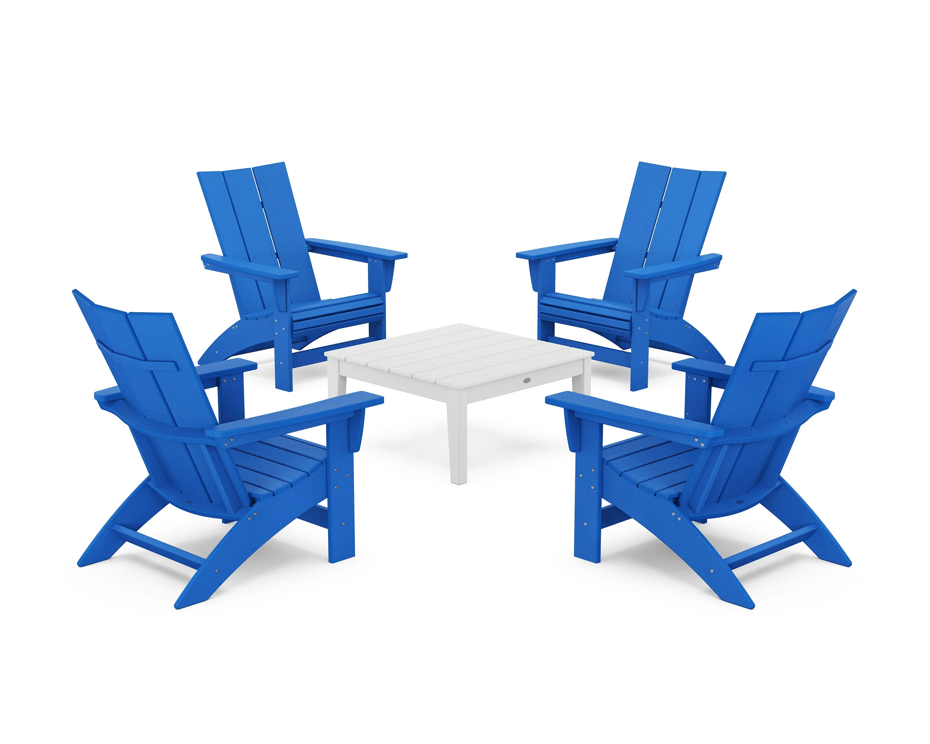 5-Piece Modern Grand Adirondack Chair Conversation Group