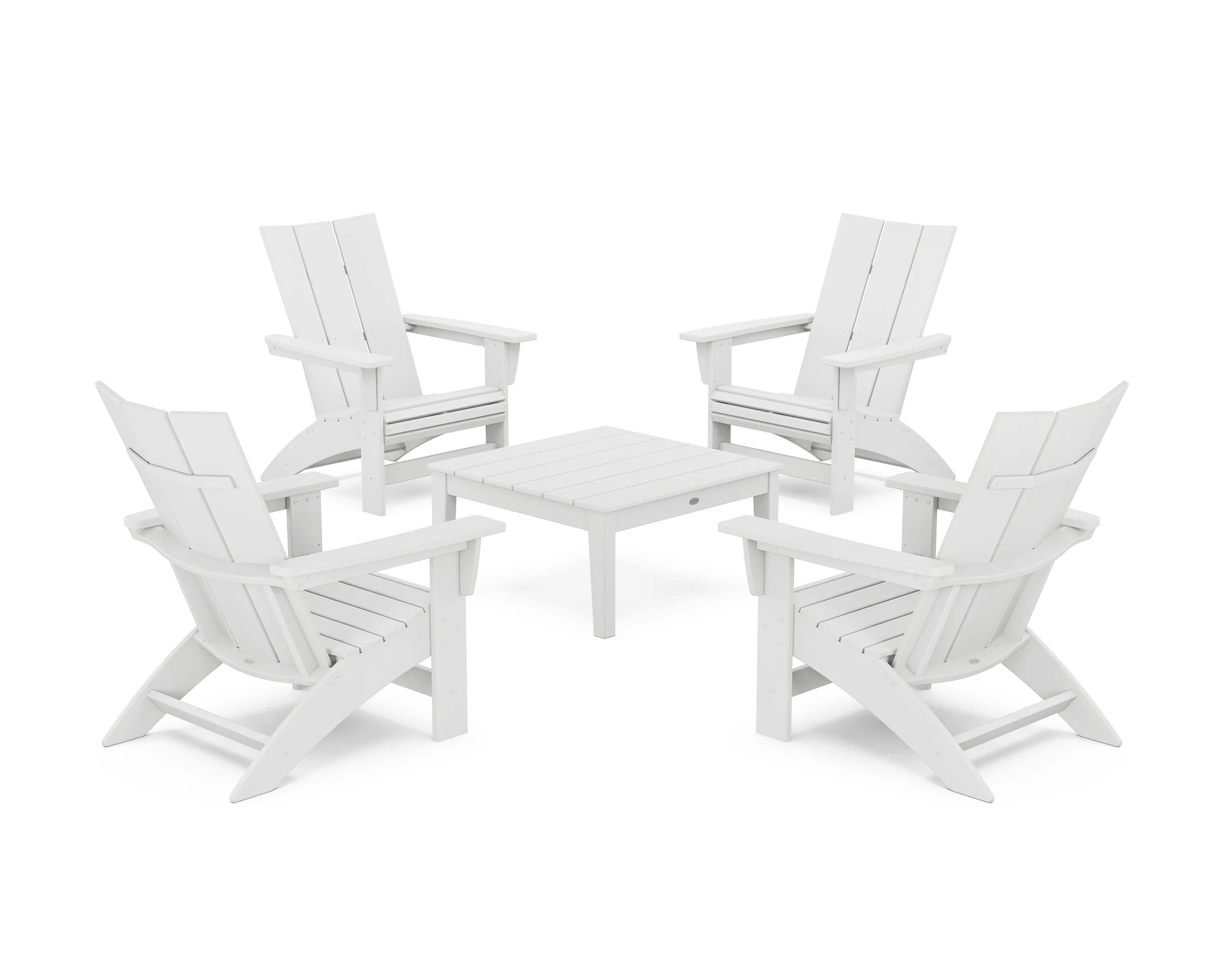 5-Piece Modern Grand Adirondack Chair Conversation Group