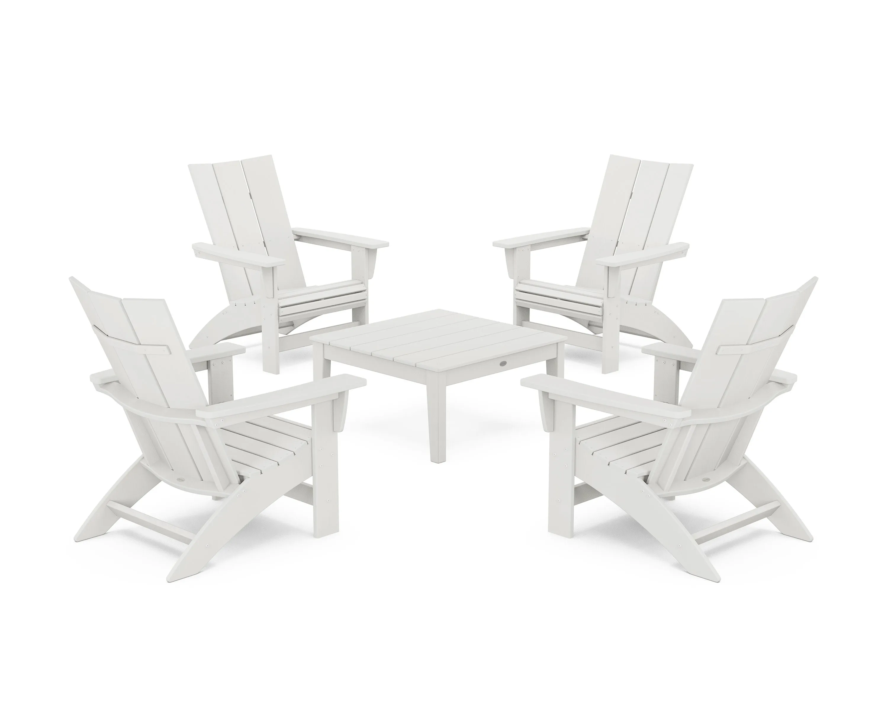 5-Piece Modern Grand Adirondack Chair Conversation Group