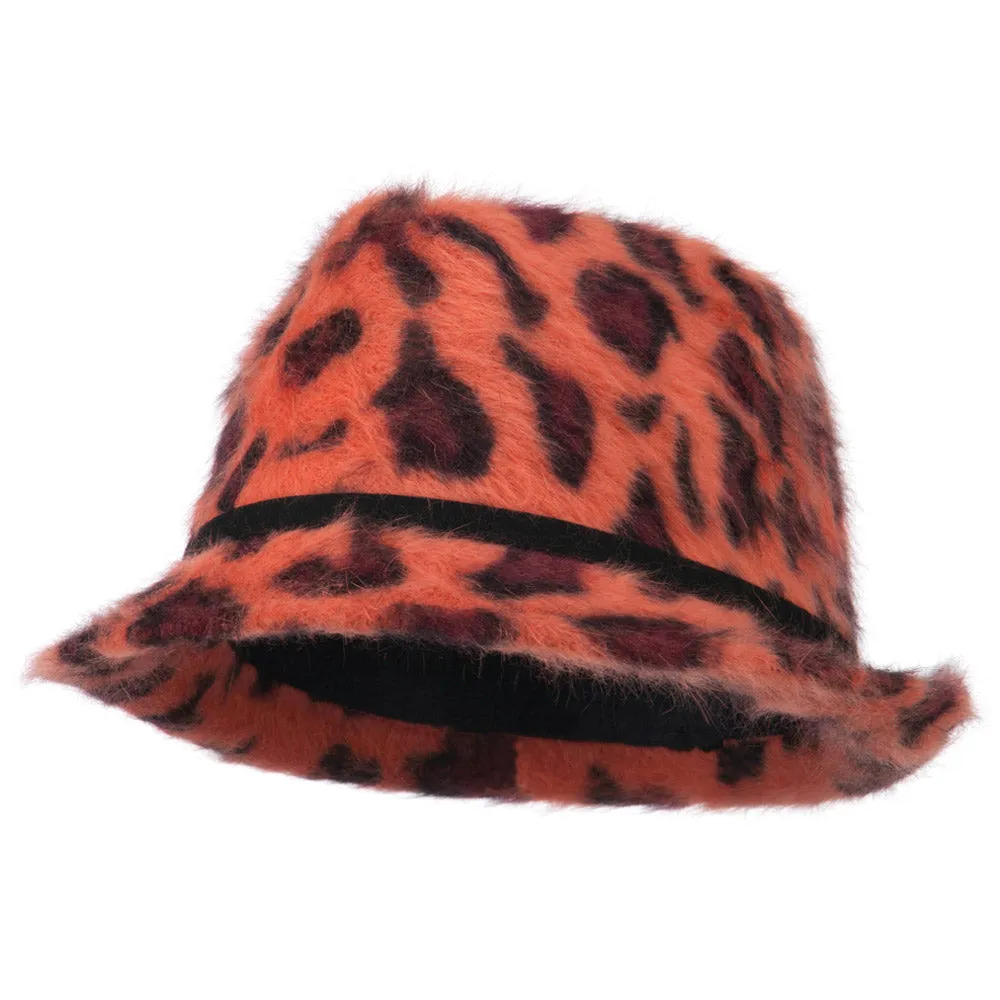 Angora Animal Print Fedora