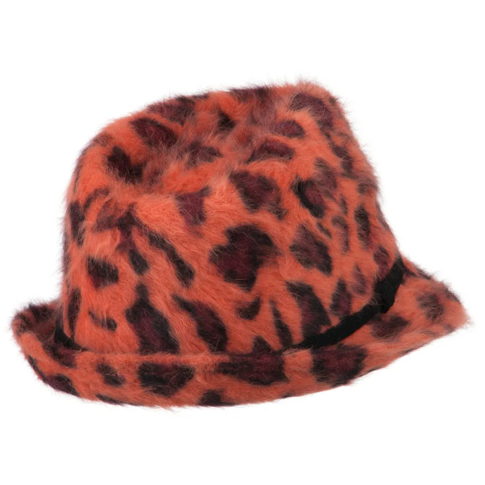 Angora Animal Print Fedora