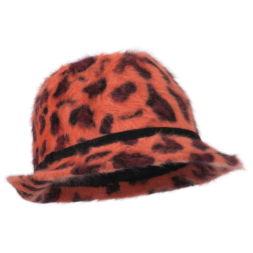 Angora Animal Print Fedora