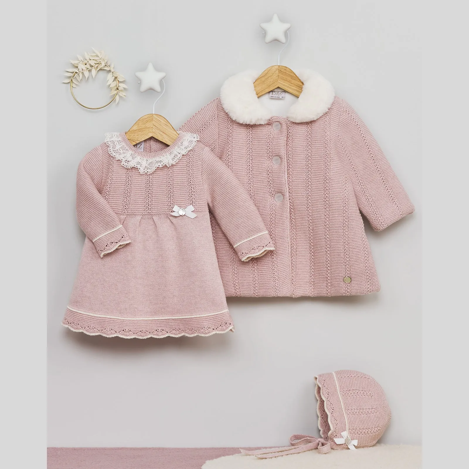 BABY GIRLS CLOTHES NEWBORN "MIMOS" COTTON CASHMERE DRESS