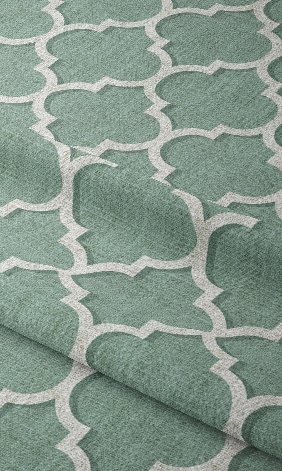 'Bargen' Trellis Tile Print Roman Blinds (Blue/ White)