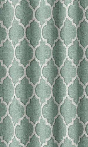'Bargen' Trellis Tile Print Roman Blinds (Blue/ White)