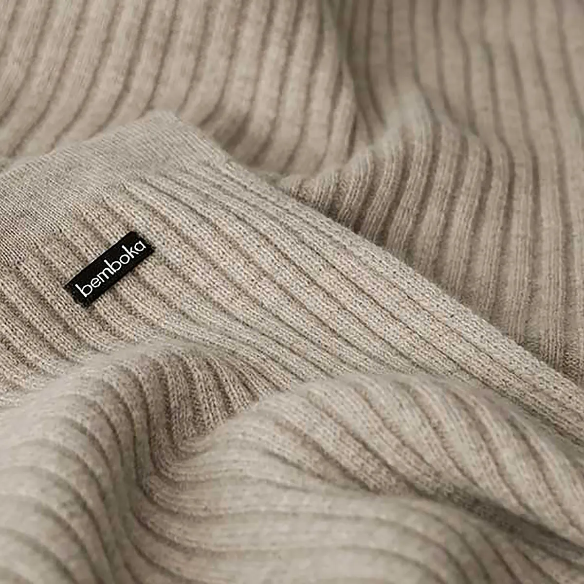 Bemboka Angora & Merino Wide Rib Throw (Wheat)