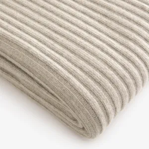 Bemboka Angora & Merino Wide Rib Throw (Wheat)