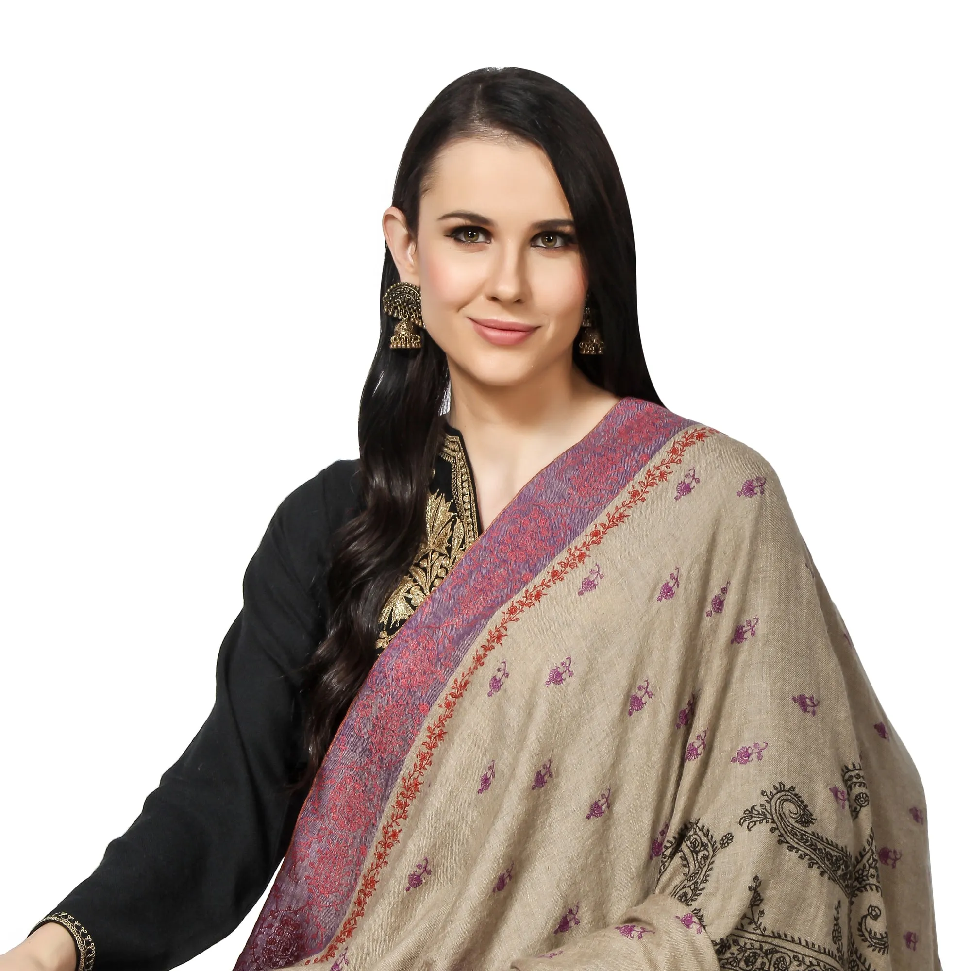 Cashmere Pashmina Shawl Embroidered (Toosh)