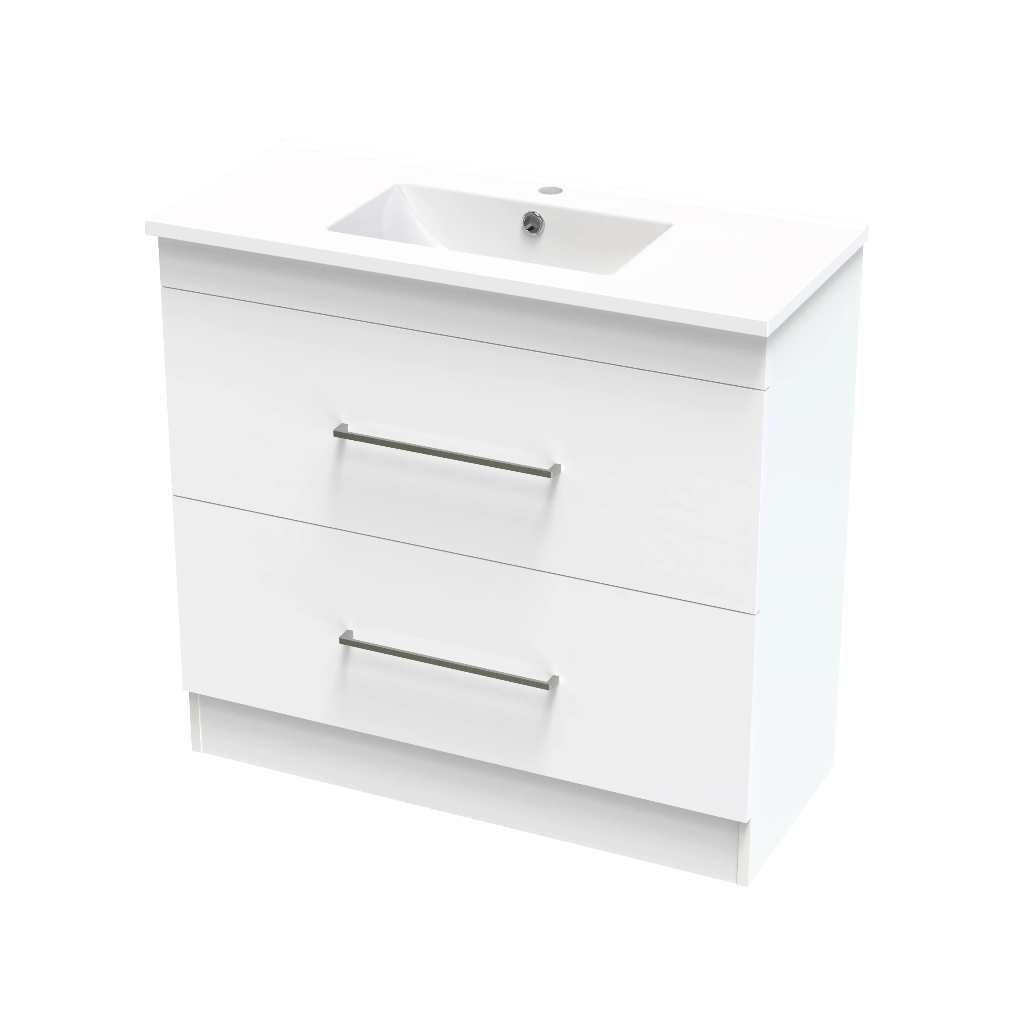 Cashmere Slim 900 Double Drawer Floor Vanity