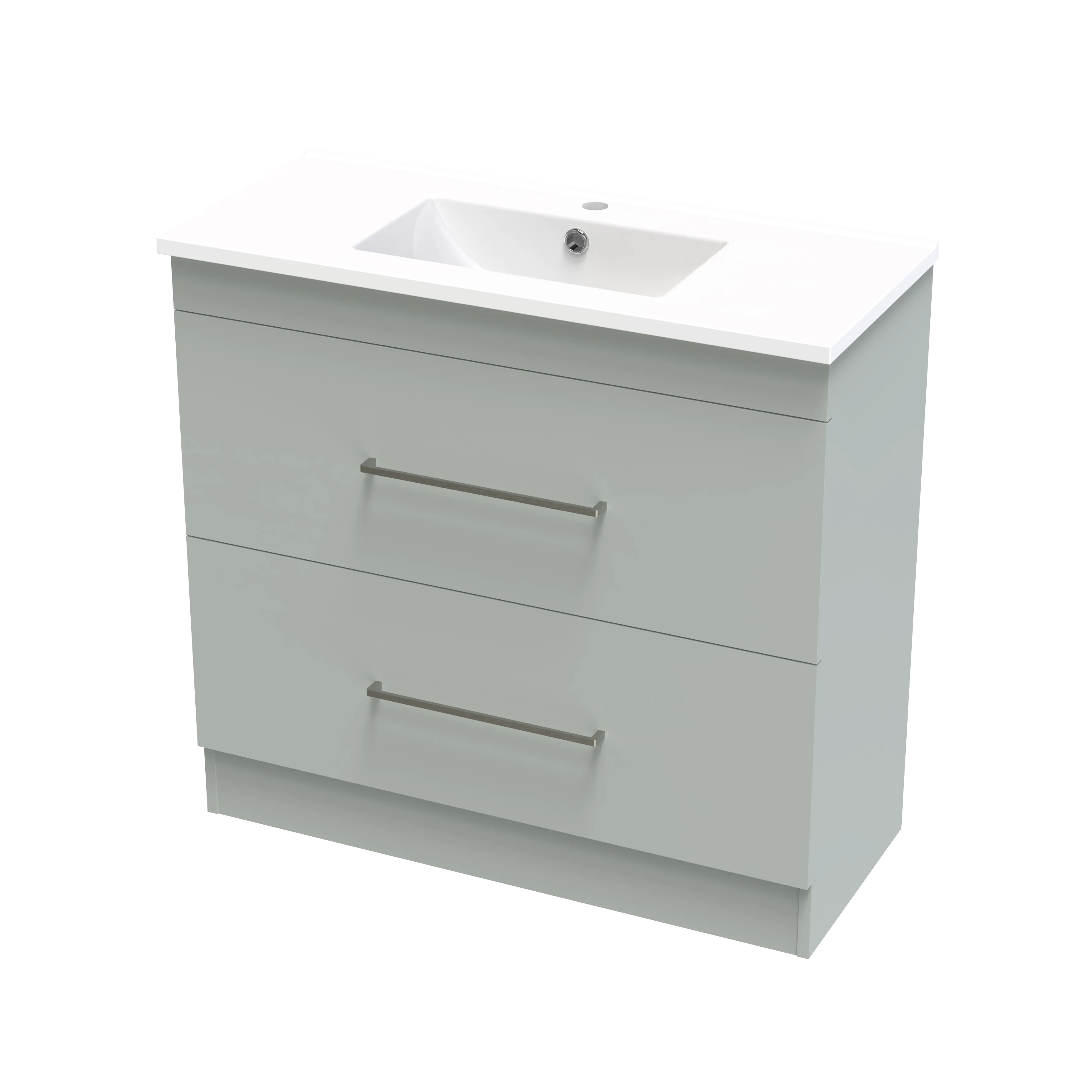 Cashmere Slim 900 Double Drawer Floor Vanity