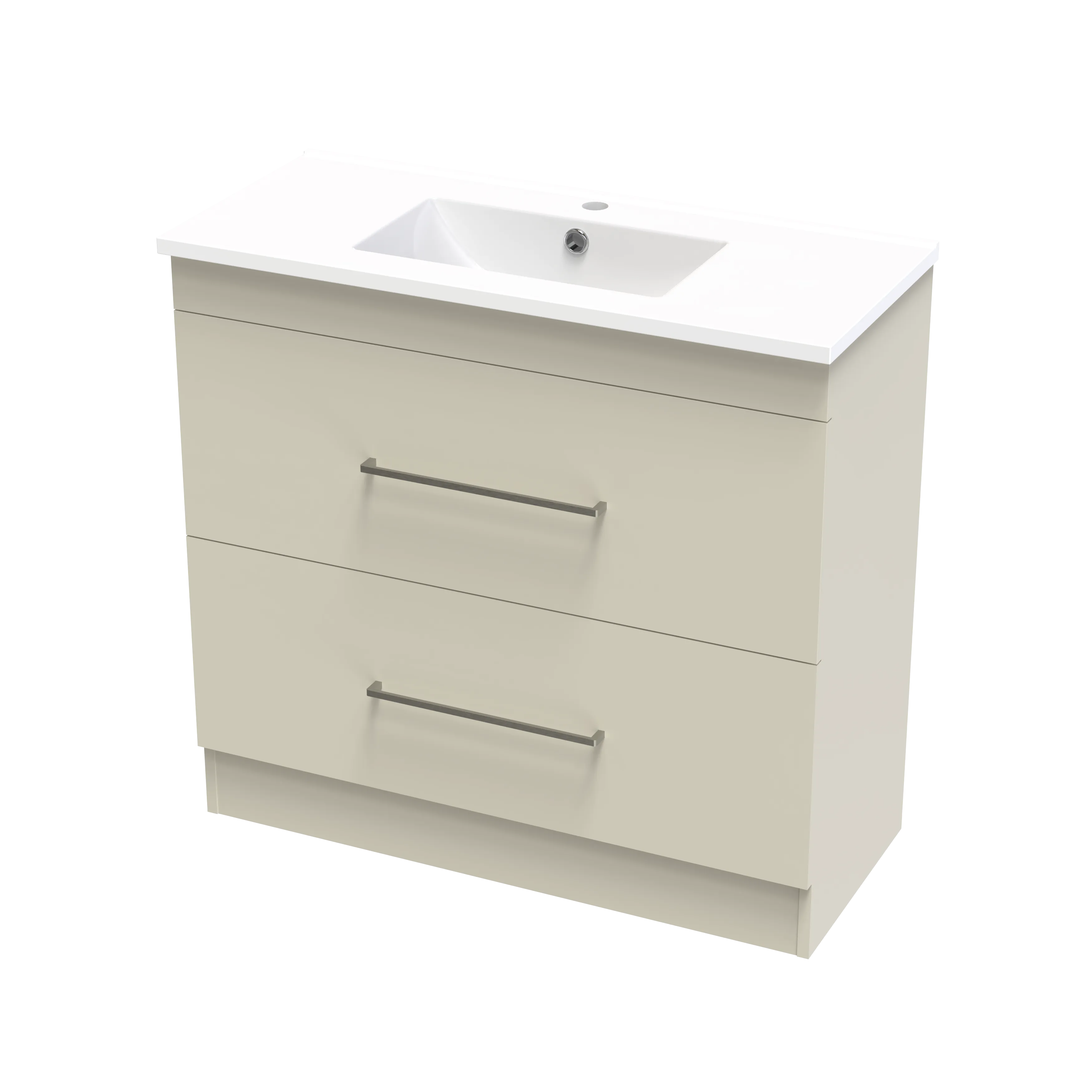 Cashmere Slim 900 Double Drawer Floor Vanity
