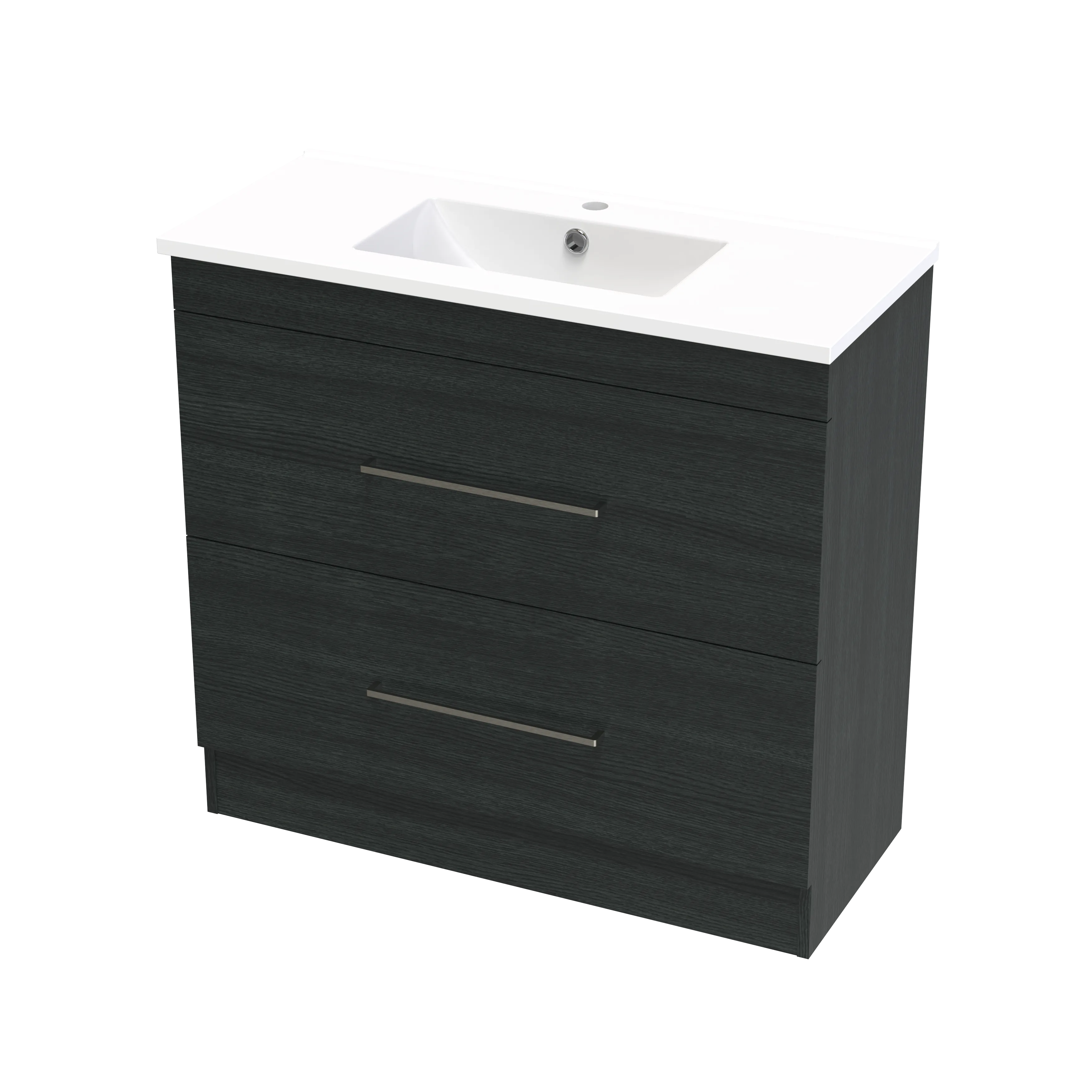 Cashmere Slim 900 Double Drawer Floor Vanity