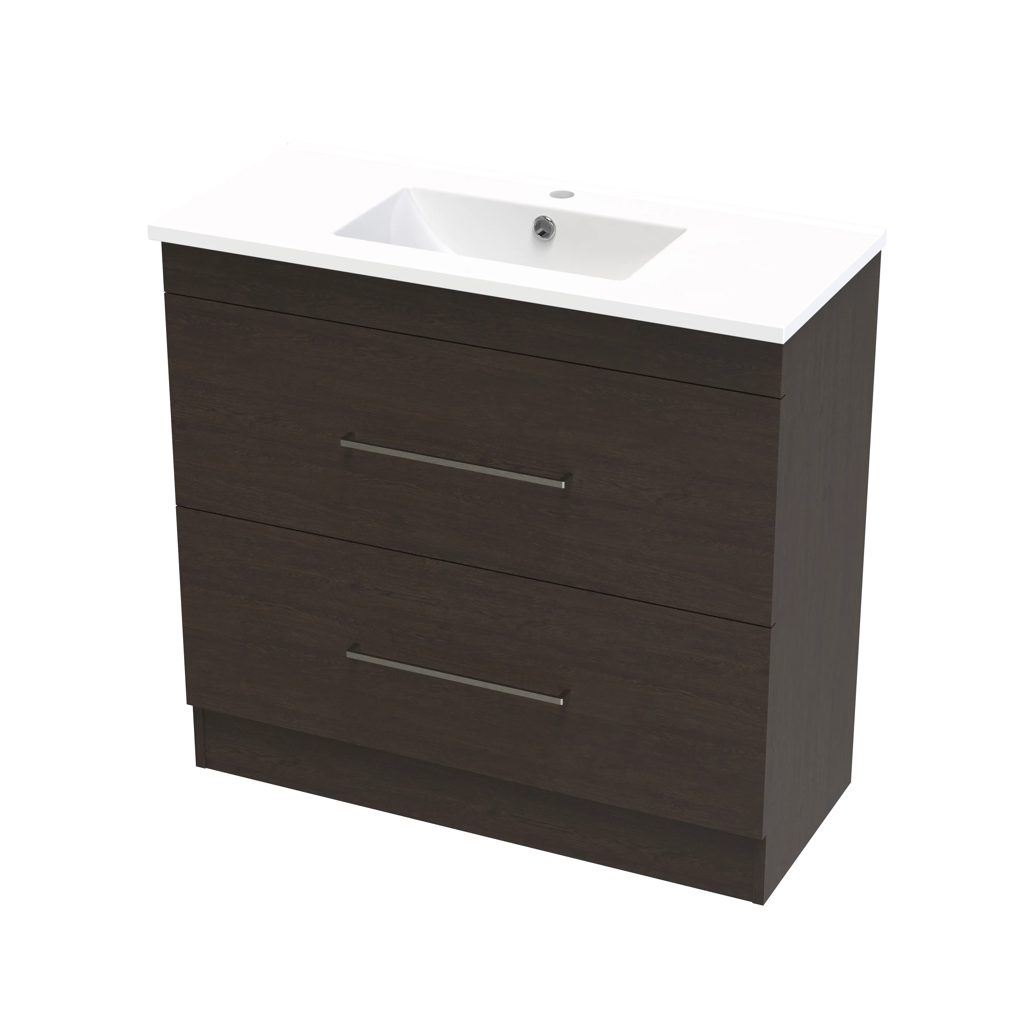 Cashmere Slim 900 Double Drawer Floor Vanity