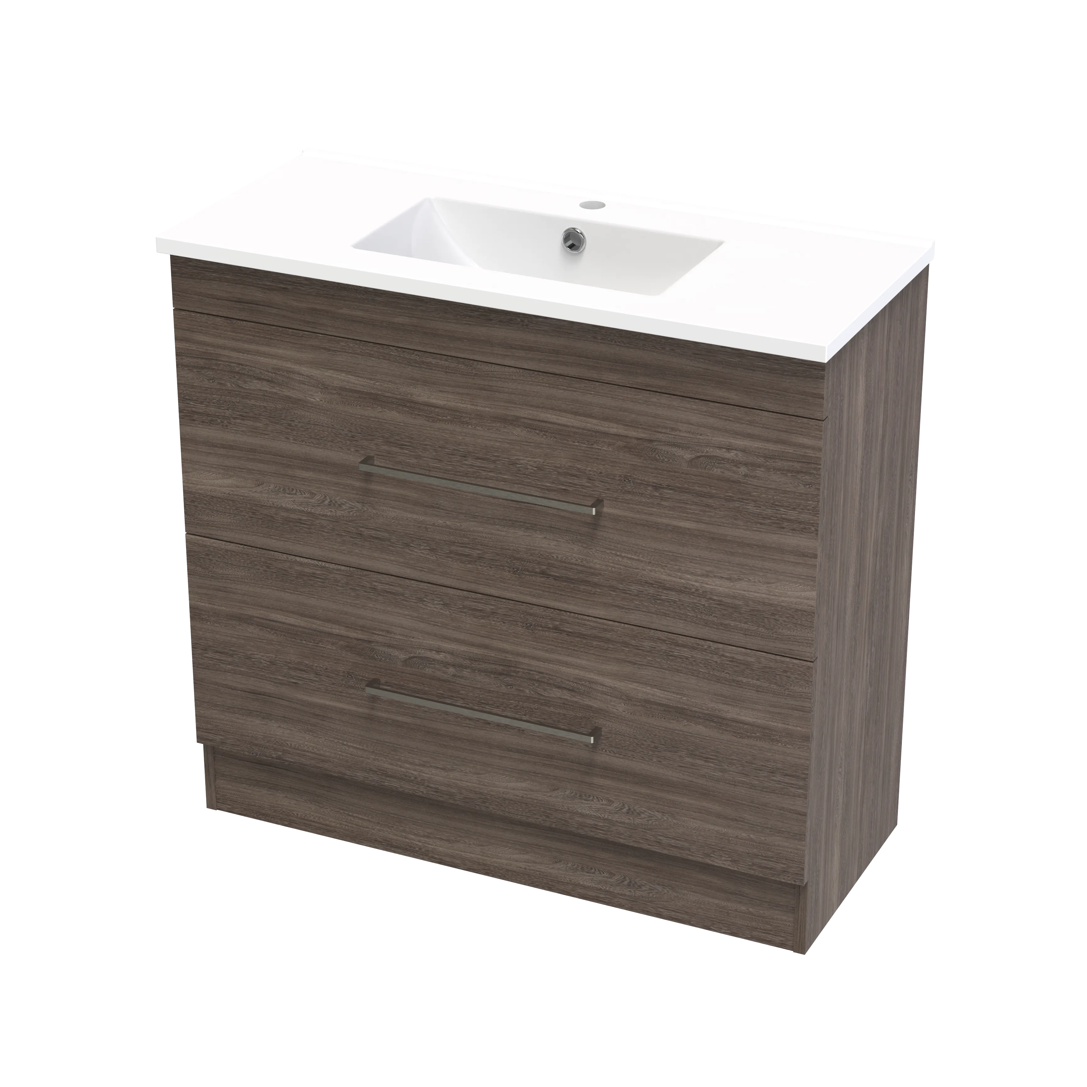 Cashmere Slim 900 Double Drawer Floor Vanity