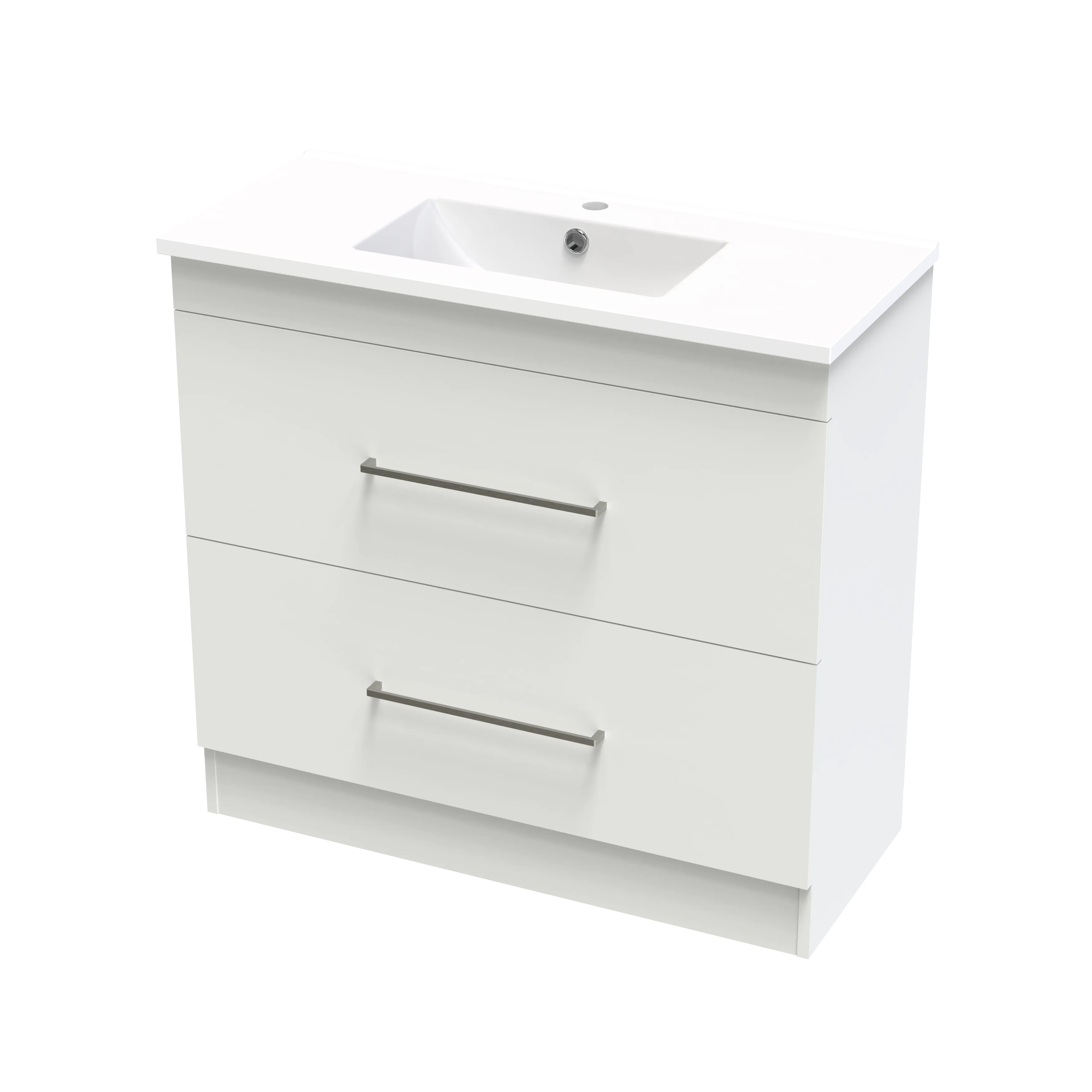 Cashmere Slim 900 Double Drawer Floor Vanity