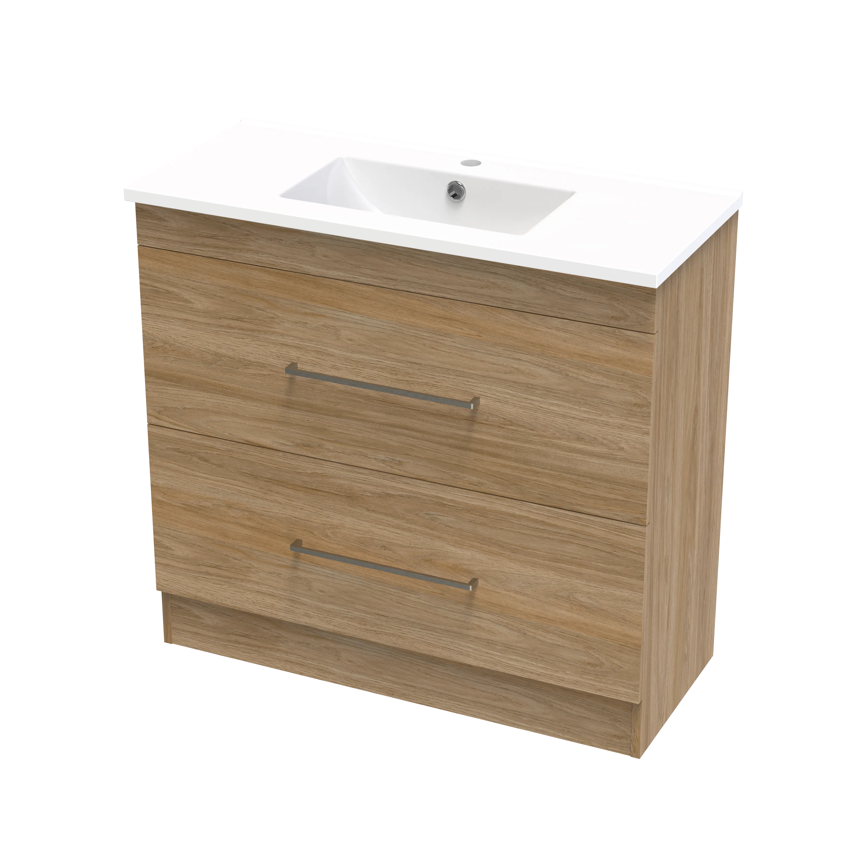 Cashmere Slim 900 Double Drawer Floor Vanity