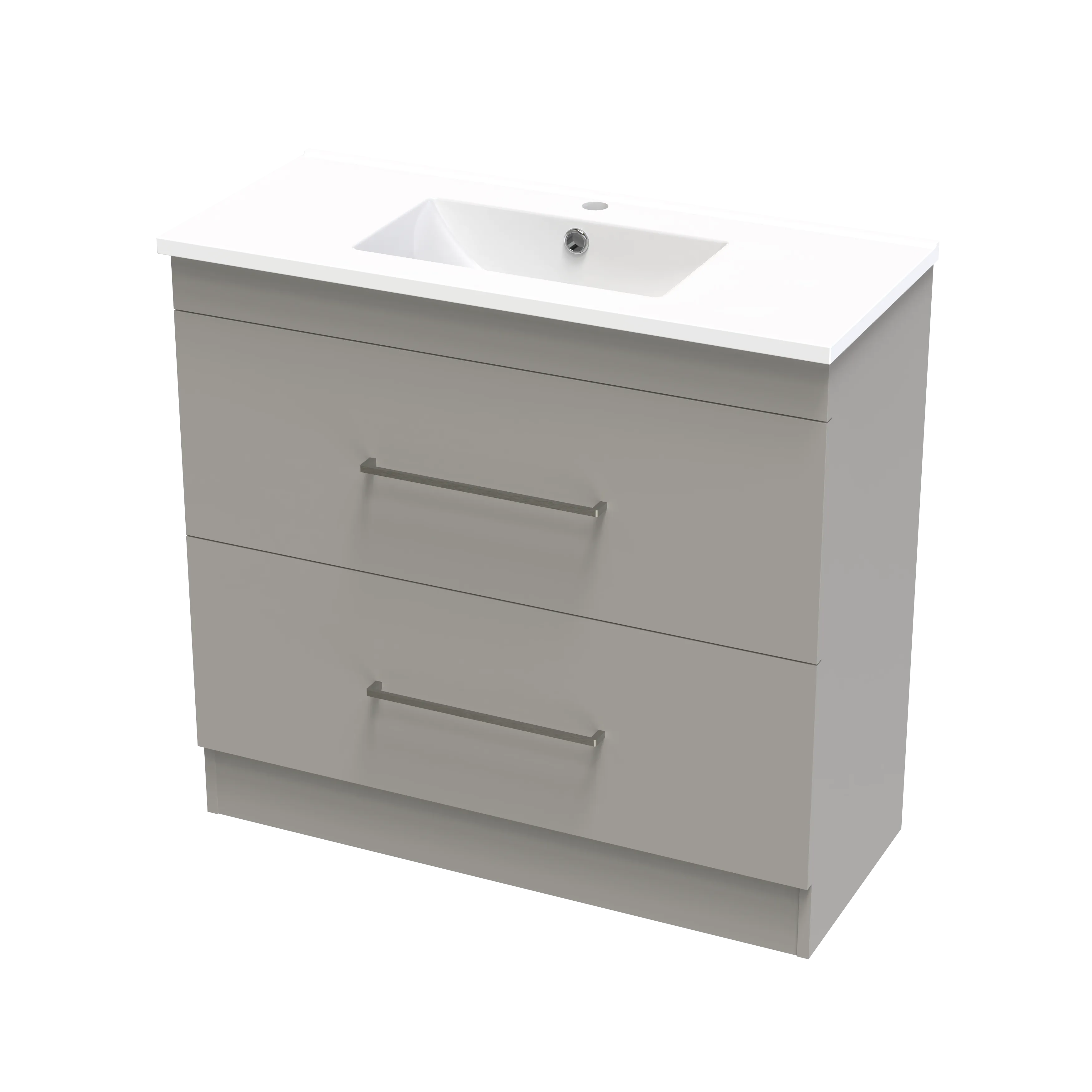 Cashmere Slim 900 Double Drawer Floor Vanity