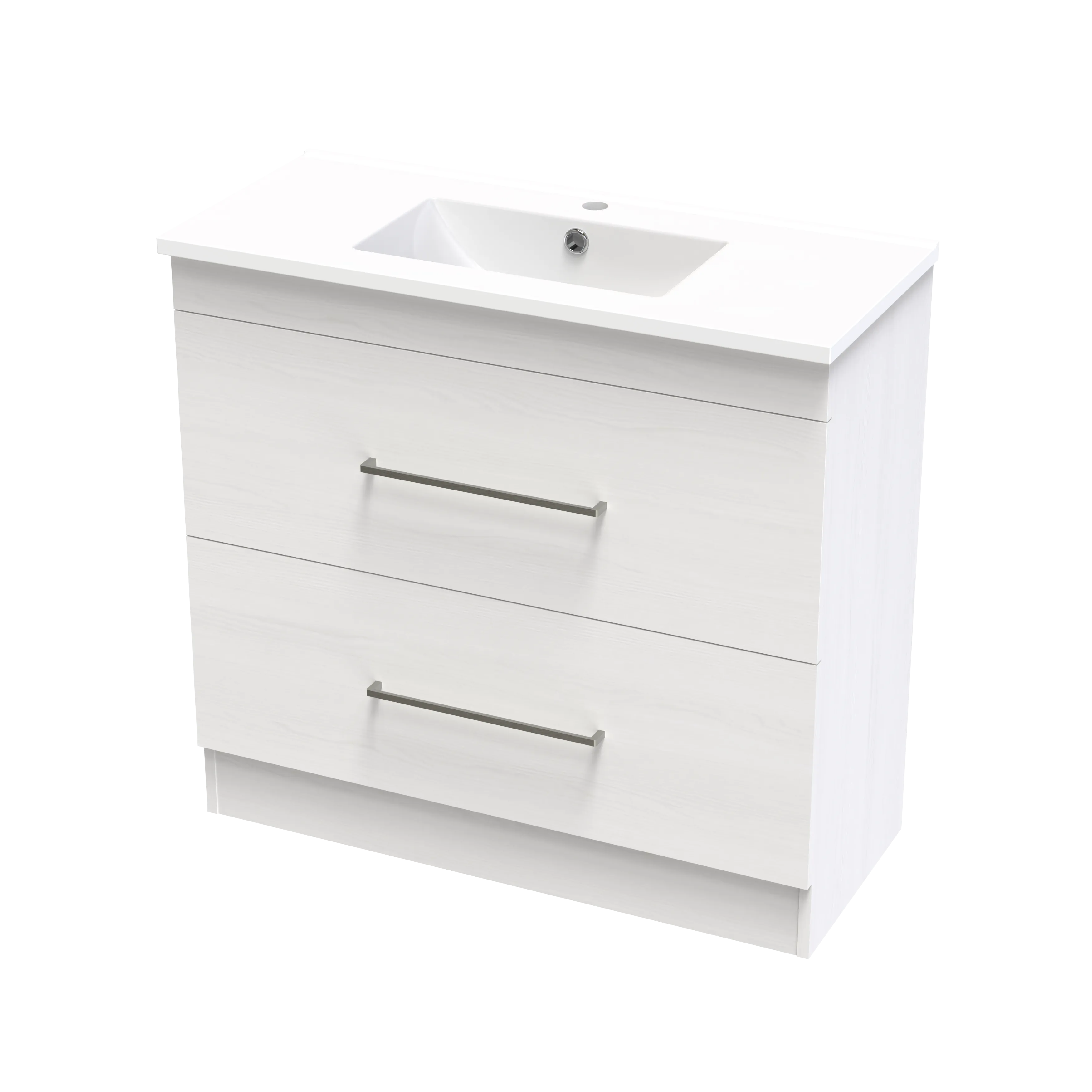 Cashmere Slim 900 Double Drawer Floor Vanity