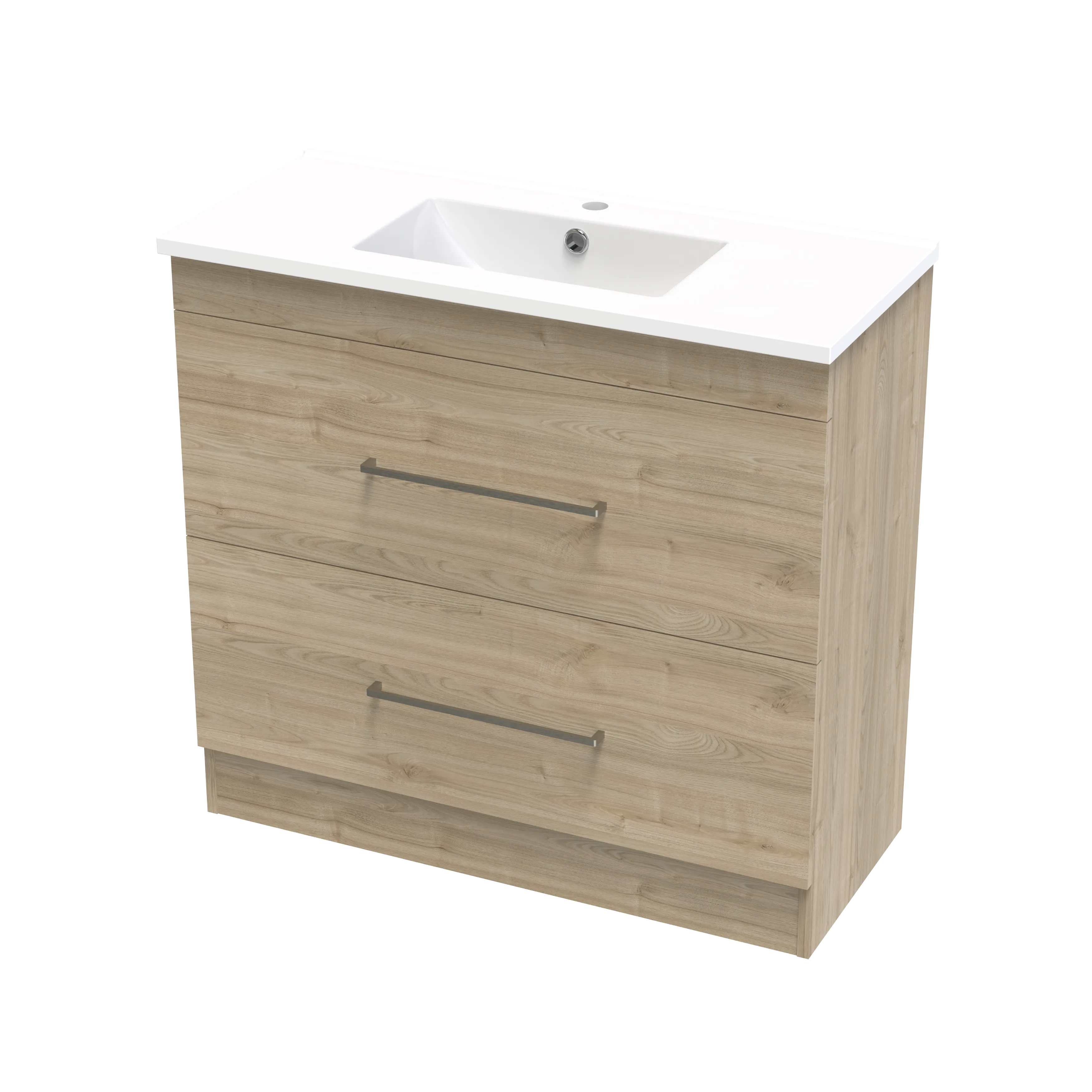 Cashmere Slim 900 Double Drawer Floor Vanity