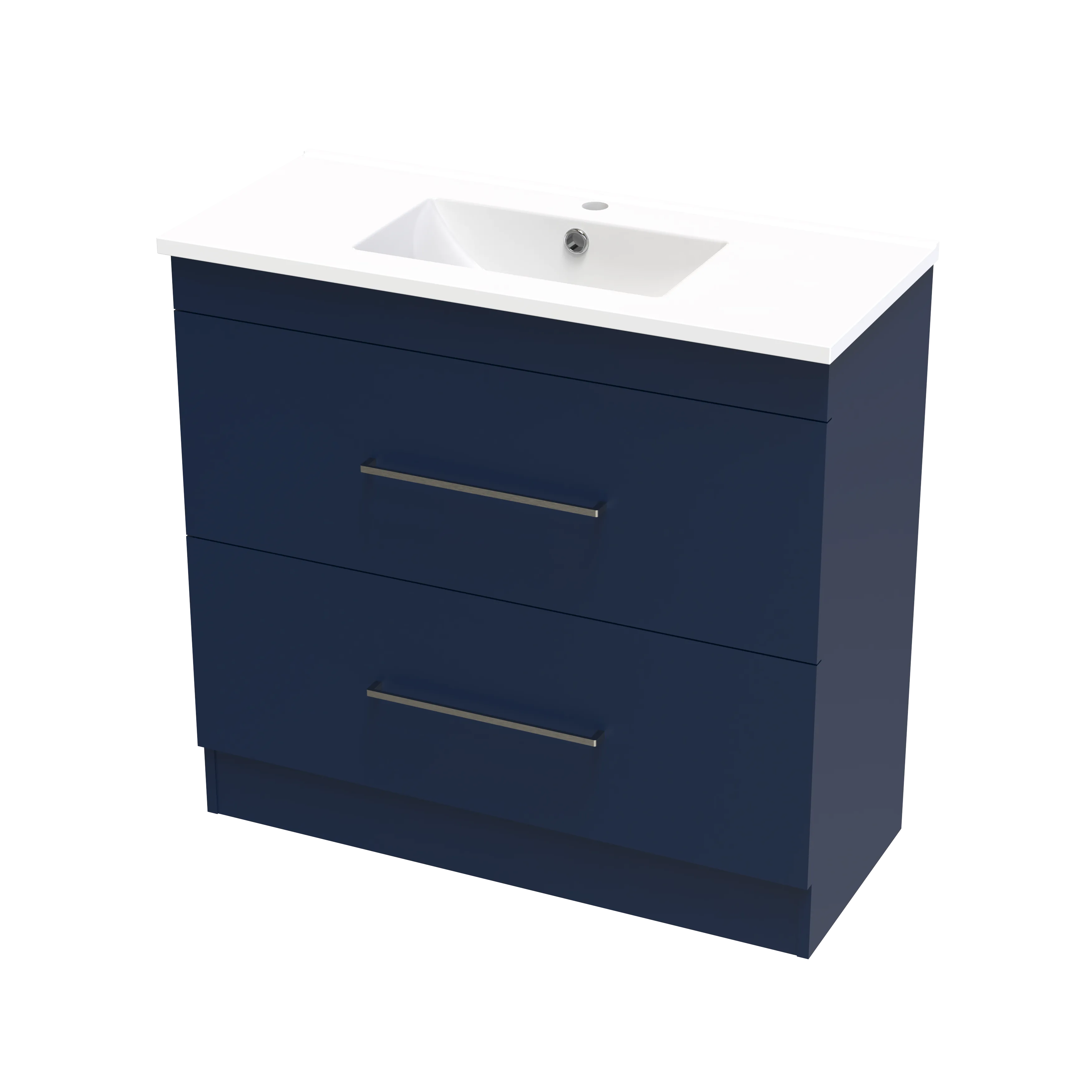 Cashmere Slim 900 Double Drawer Floor Vanity