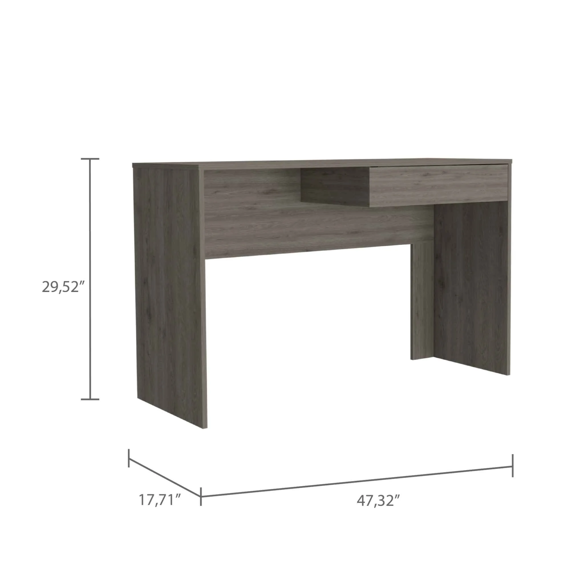 Clio Light Gray Computer Desk with Drawer By Homeroots
