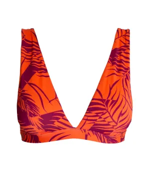 Dune – Orange Palm Womens Plunge Bikini Top