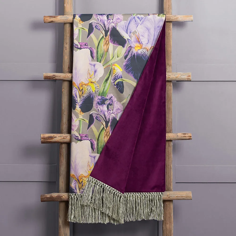 Elva Printed Throw Damson