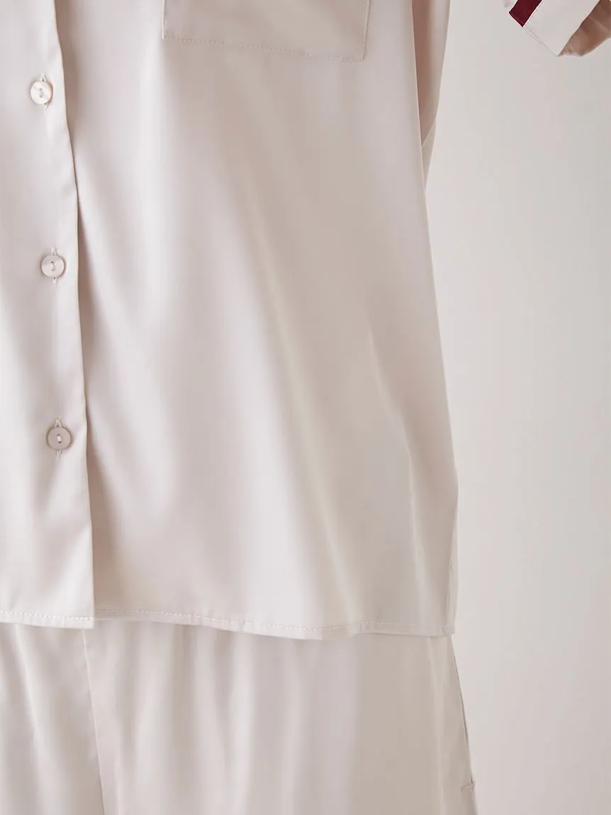 Lined Satin Sleep Shirt
