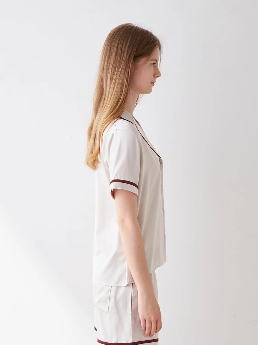 Lined Satin Sleep Shirt