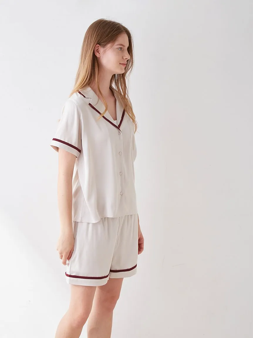 Lined Satin Sleep Shirt