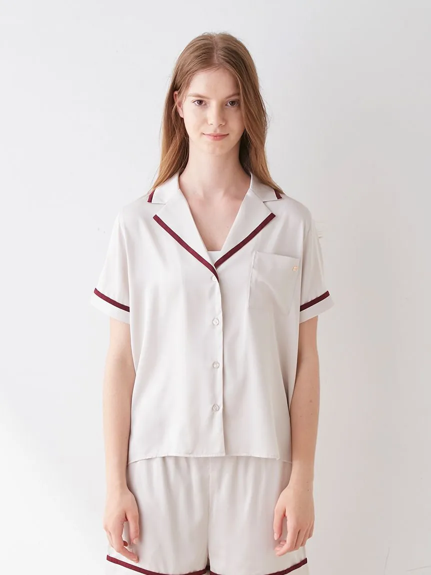 Lined Satin Sleep Shirt