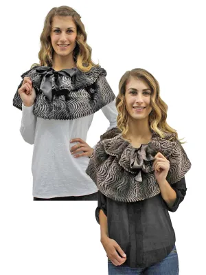 Luxurious 2 Pack Faux Fur Caplet Shawls