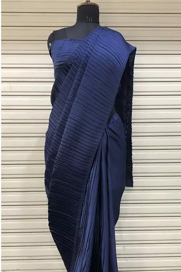 New Design Party Wear Saree With Crush Work In 2022