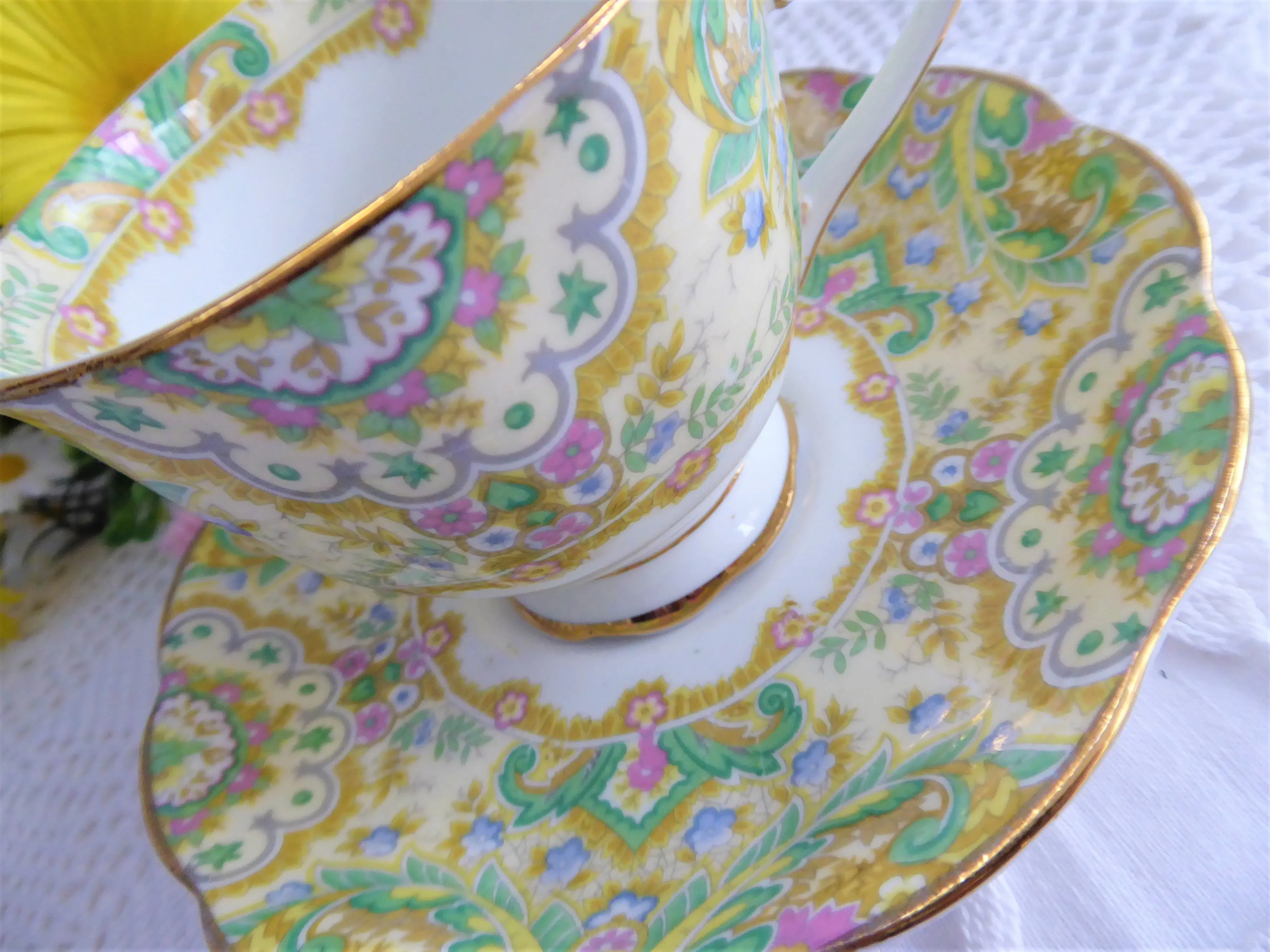 Paisley Shawl Royal Albert Floral Chintz Cup And Saucer 1940s Romantic