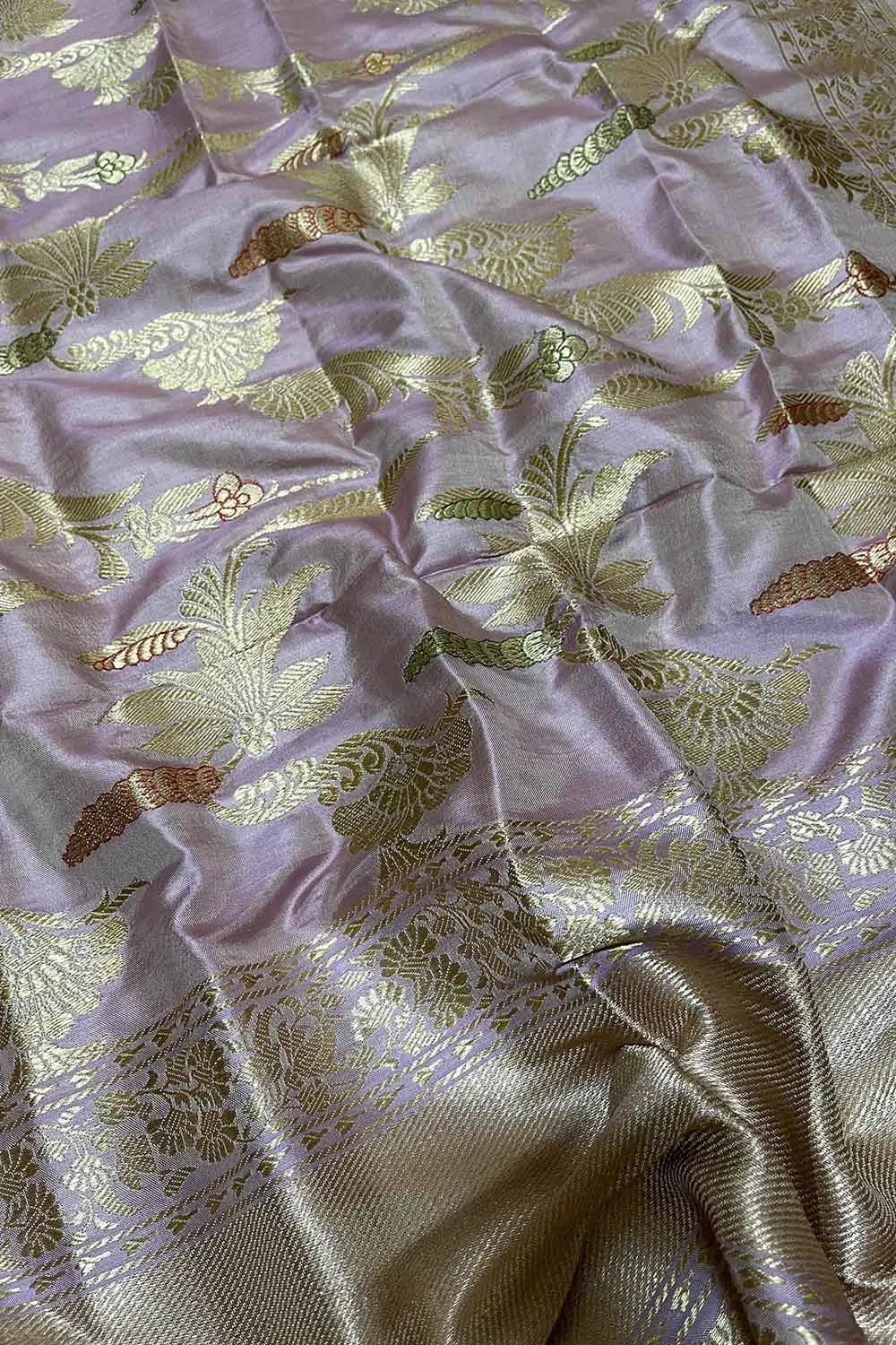 Pastel Handloom Banarasi Katan Silk Dupatta