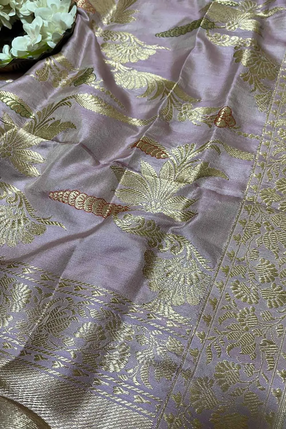 Pastel Handloom Banarasi Katan Silk Dupatta