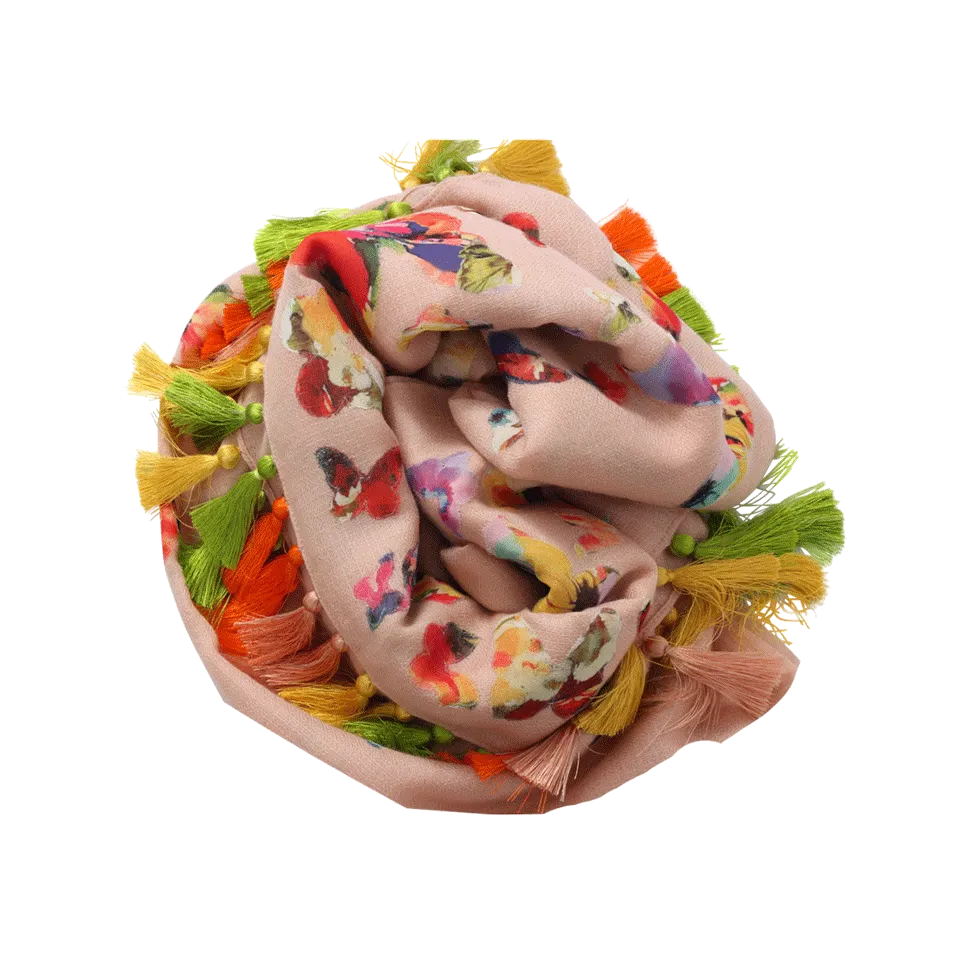 Printed Butterfly Scarf