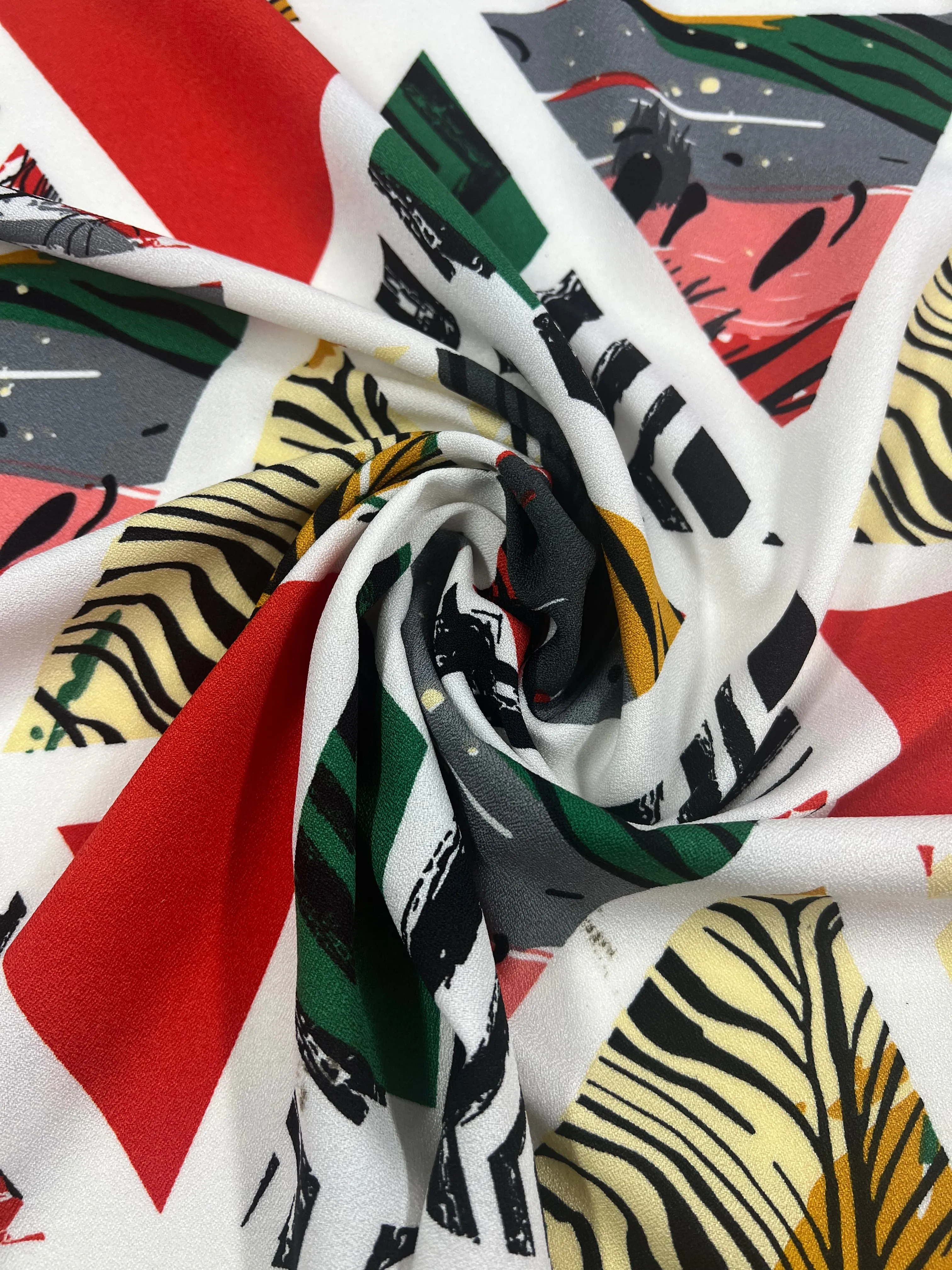 Printed Crepe - Windows - 150cm
