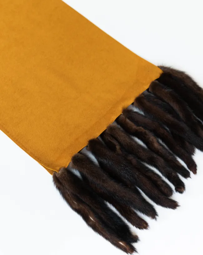 Pumpkin Tiger Fur Shawl
