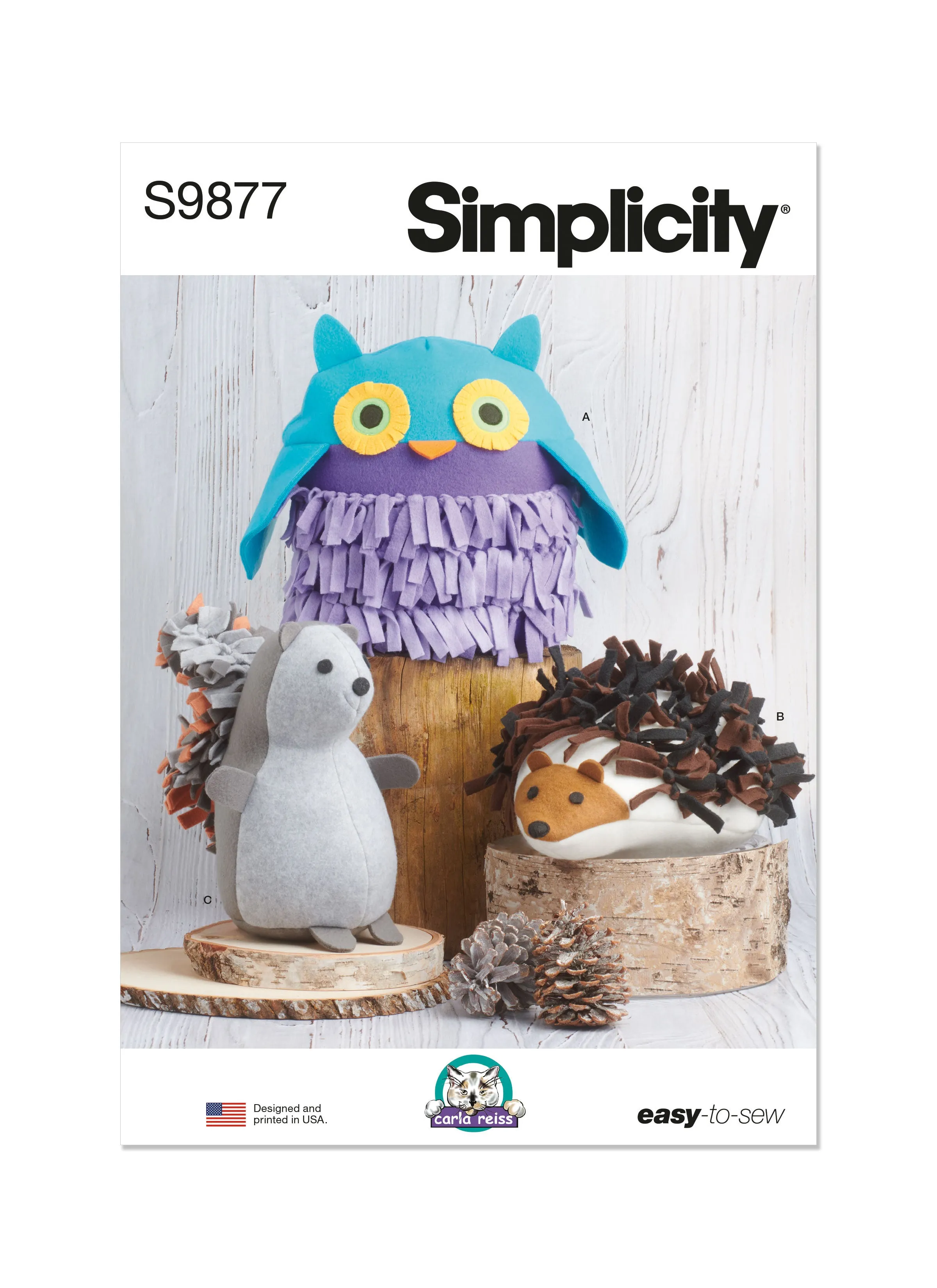Simplicity Sewing Pattern 9877 Plush Animals