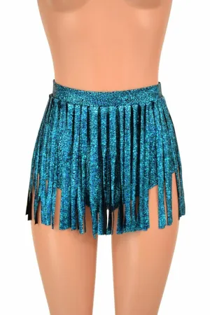 Siren Gladiator Shorts in Turquoise Shattered Glass