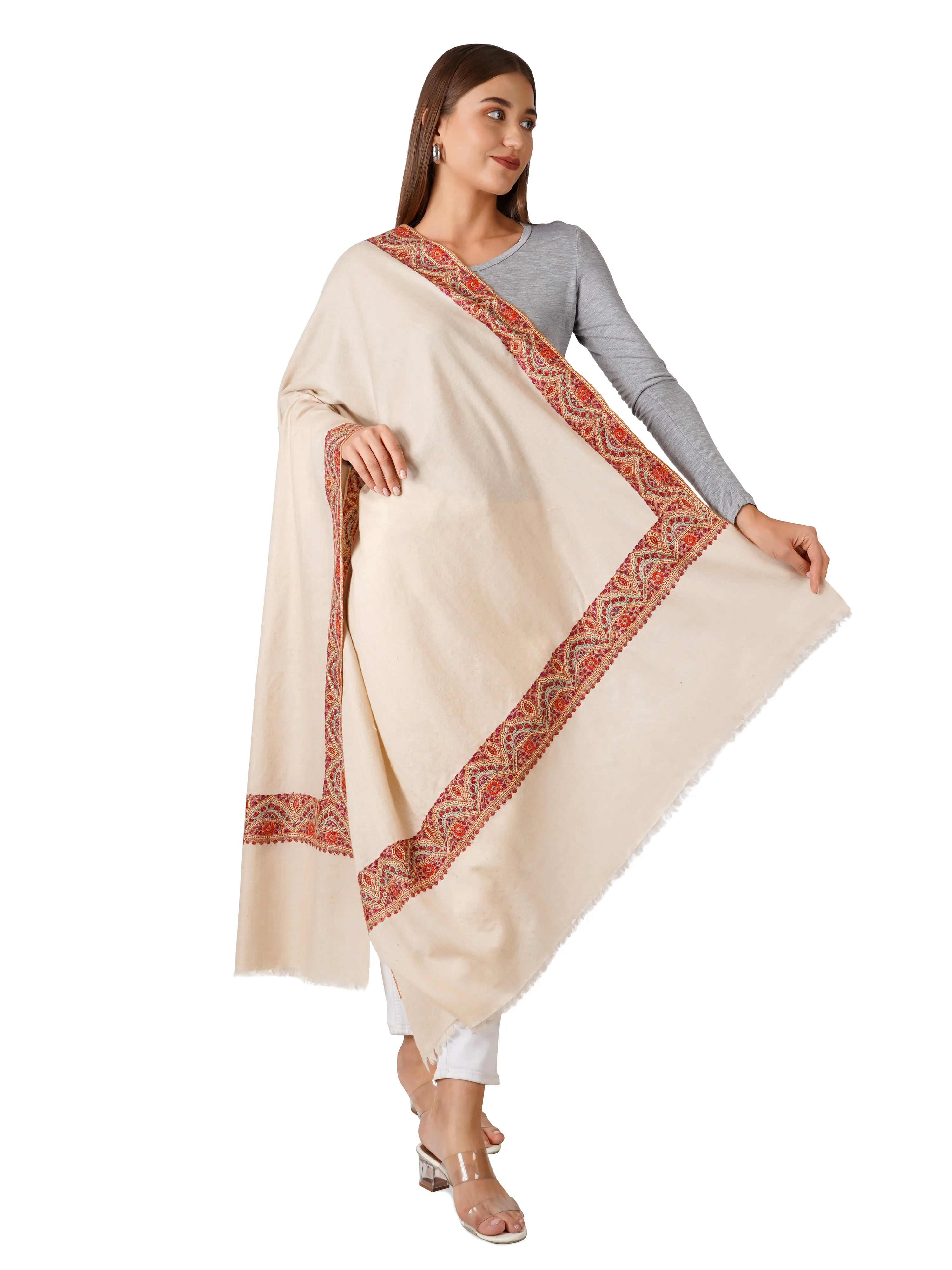 Stylish Pashmina Shawl – Wrap Yourself in Luxury - Off White