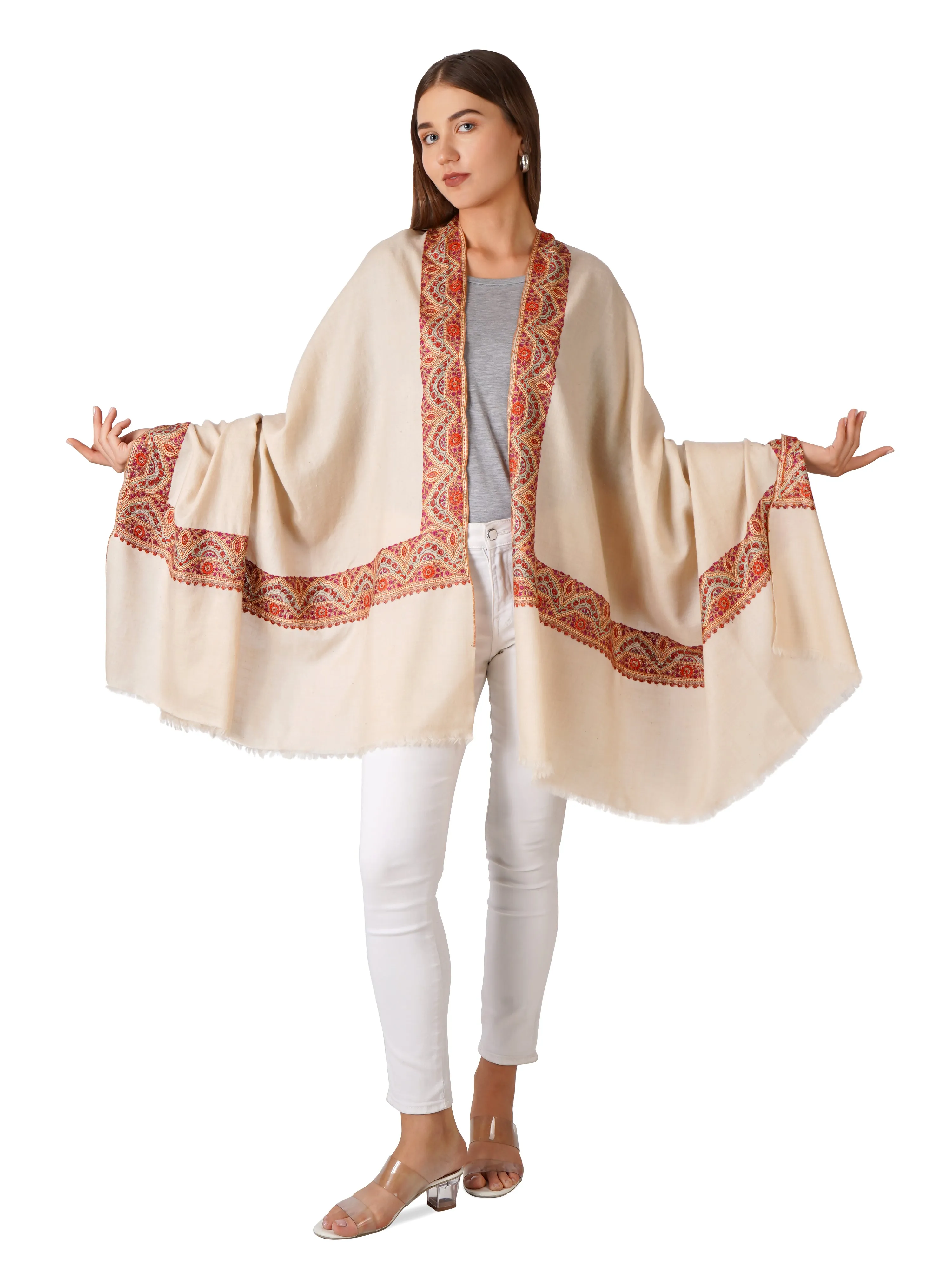 Stylish Pashmina Shawl – Wrap Yourself in Luxury - Off White