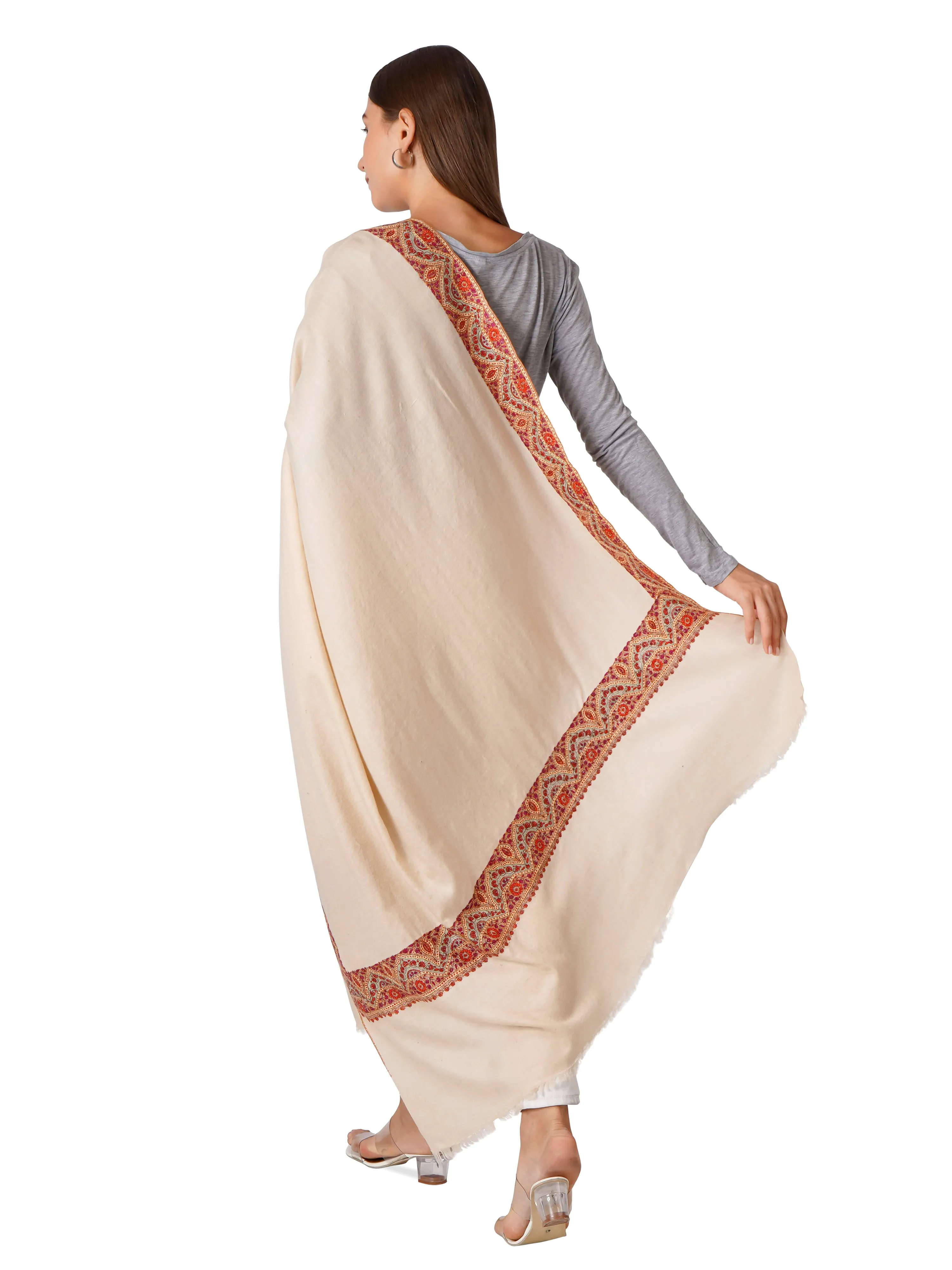 Stylish Pashmina Shawl – Wrap Yourself in Luxury - Off White