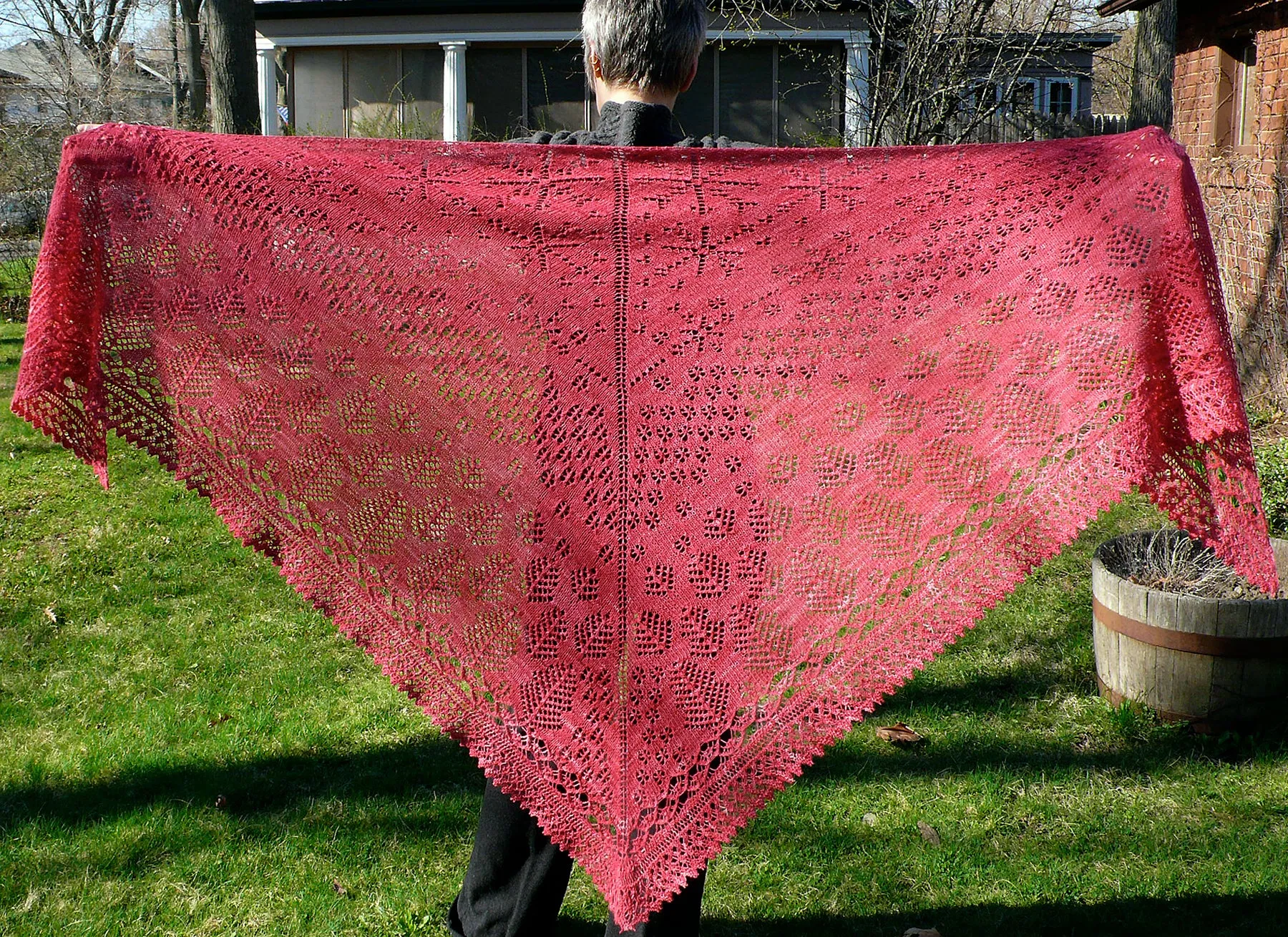 Whispering Pines Triangle Shawl <br/><small>knitting pattern</small>