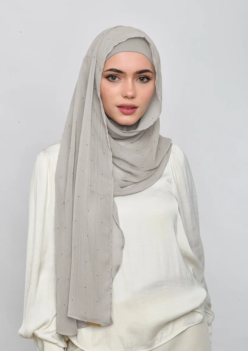 White Sand Crystals - Crinkled Chiffon
