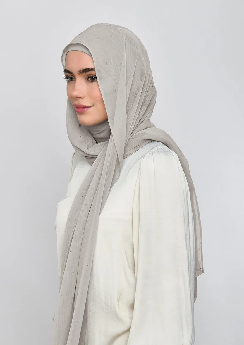 White Sand Crystals - Crinkled Chiffon