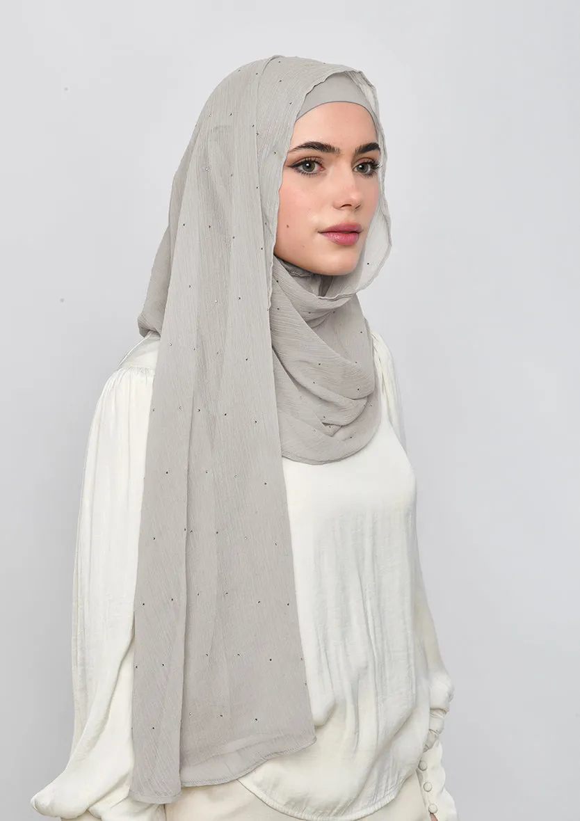 White Sand Crystals - Crinkled Chiffon